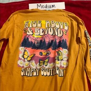 2/$25 Simply Southern Orange Long Sleeve Graphic Tee